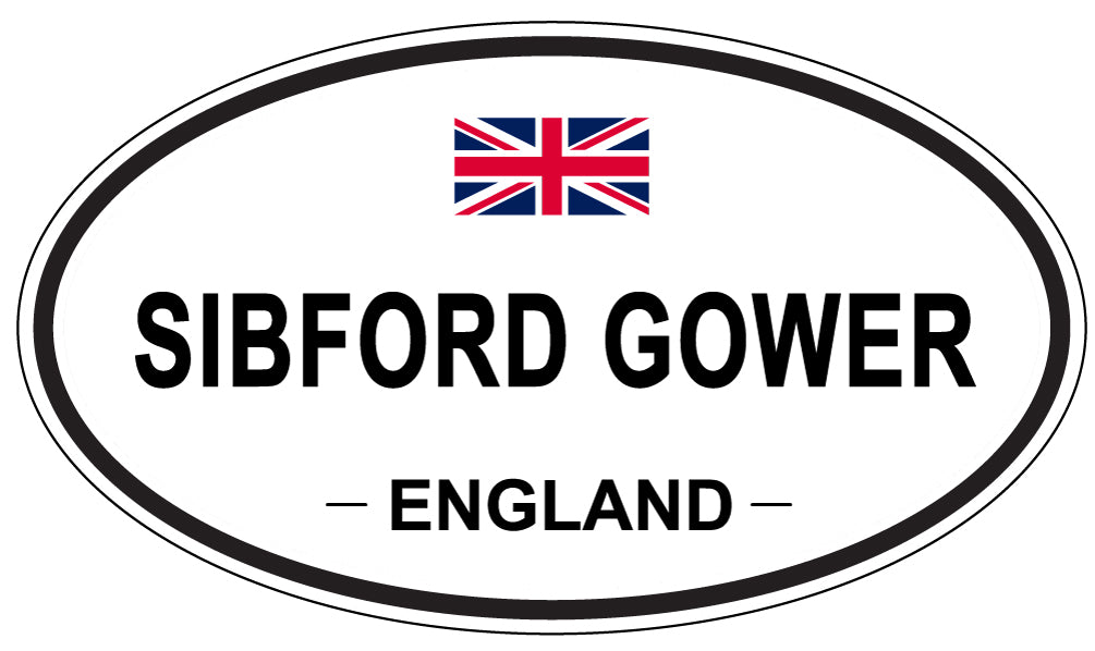 SIBFORD GOWER, ENGLAND - Oval Sticker