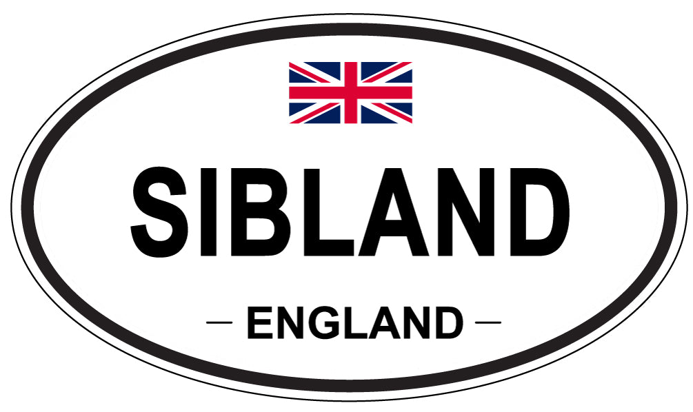 SIBLAND, ENGLAND - Oval Sticker