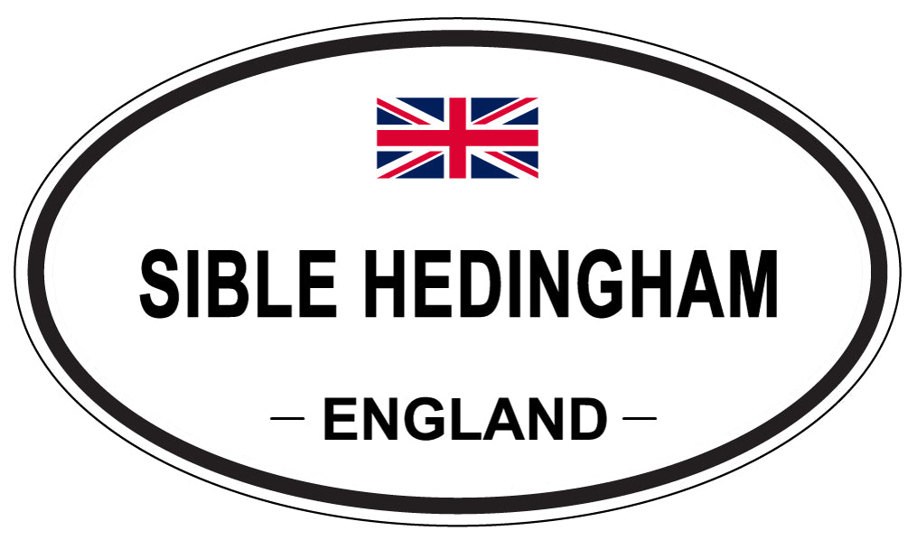 SIBLE HEDINGHAM, ENGLAND - Oval Sticker