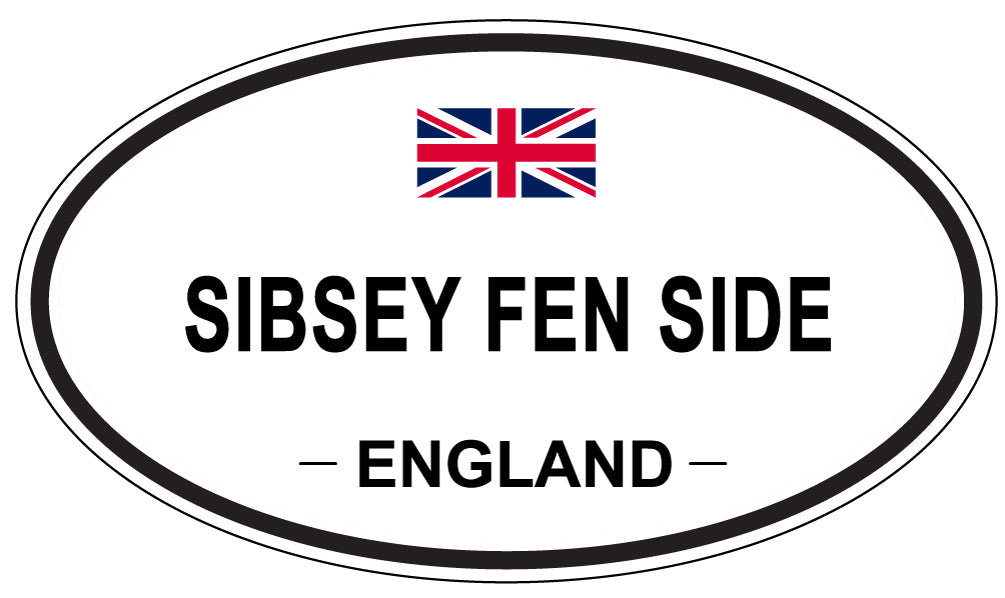 SIBSEY FEN SIDE, ENGLAND - Oval Sticker