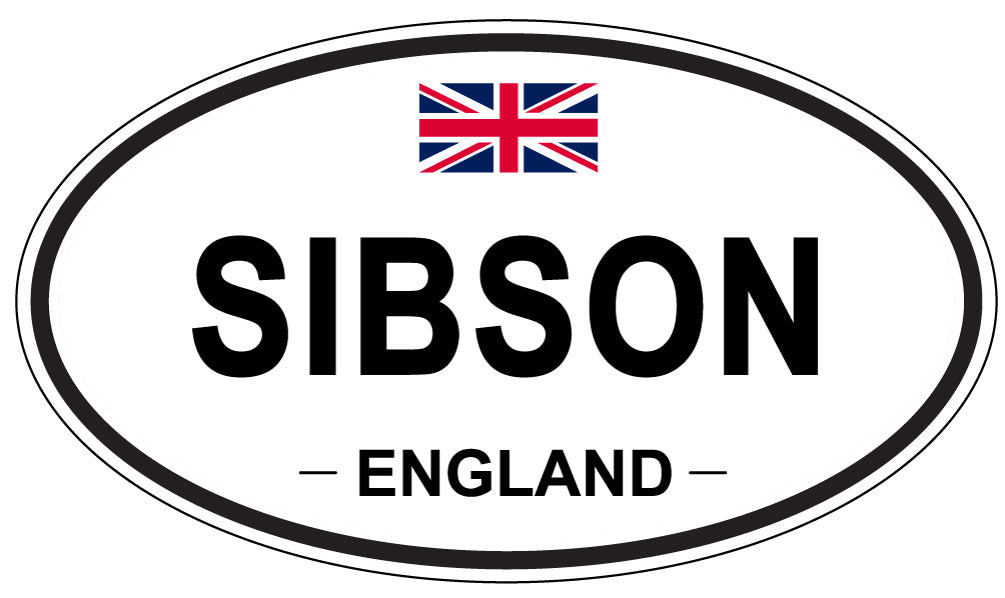 SIBSON, ENGLAND - Oval Sticker