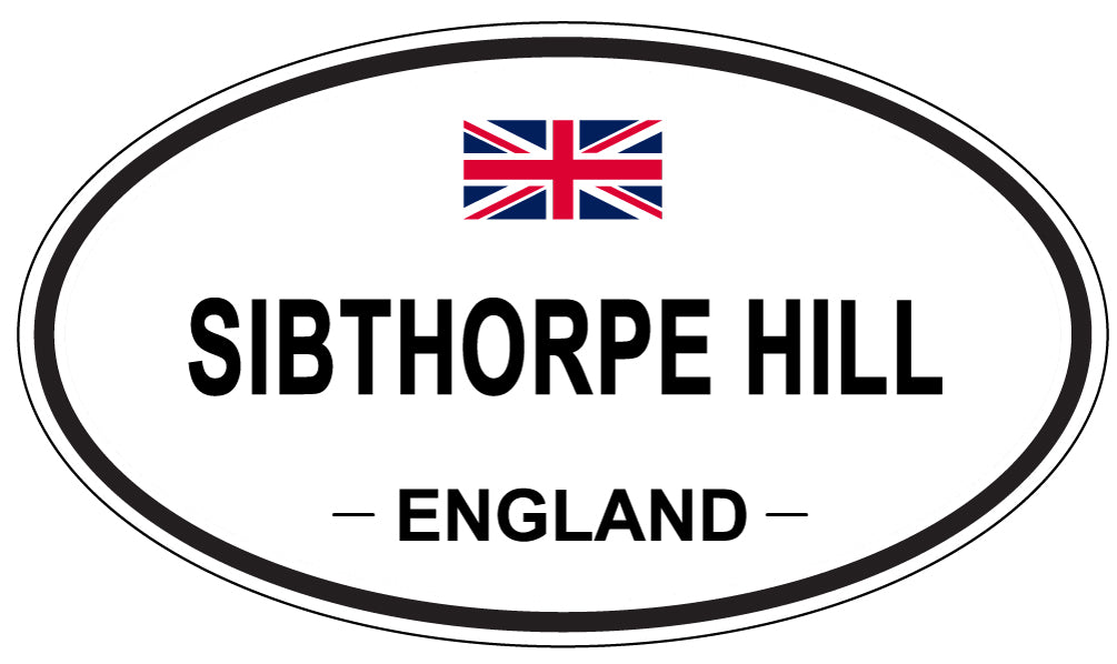 SIBTHORPE HILL, ENGLAND - Oval Sticker