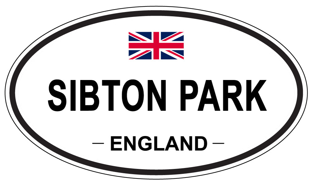 SIBTON PARK, ENGLAND - Oval Sticker