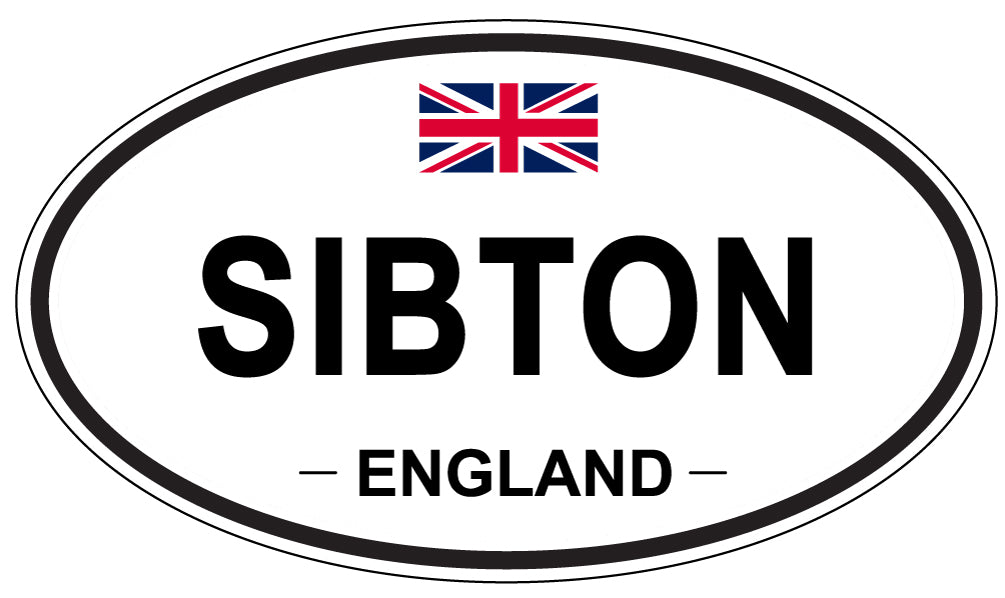 SIBTON, ENGLAND - Oval Sticker