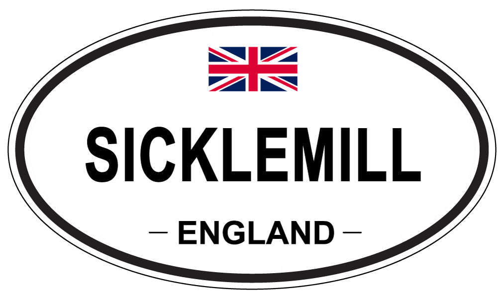 SICKLEMILL, ENGLAND - Oval Sticker