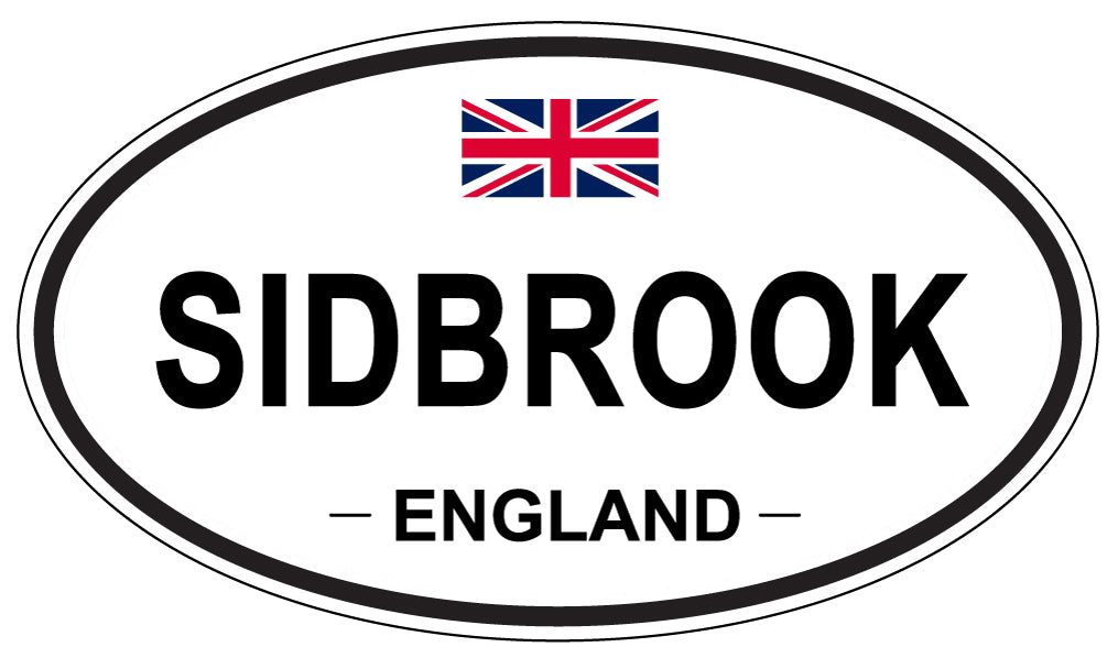 SIDBROOK, ENGLAND - Oval Sticker