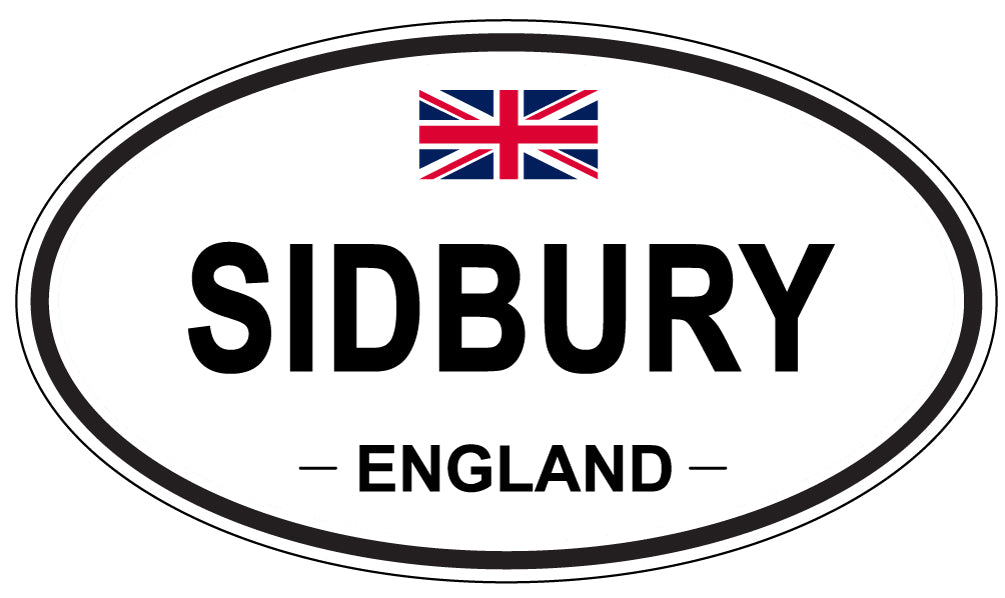 SIDBURY, ENGLAND - Oval Sticker