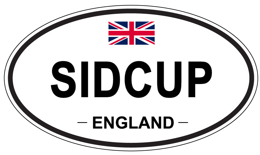SIDCUP, ENGLAND - Oval Sticker