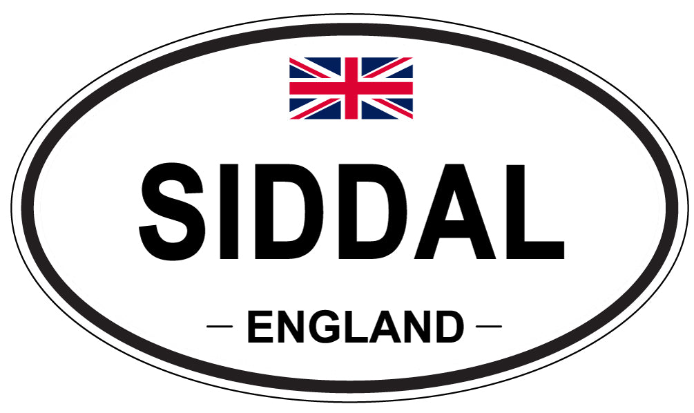 SIDDAL, ENGLAND - Oval Sticker