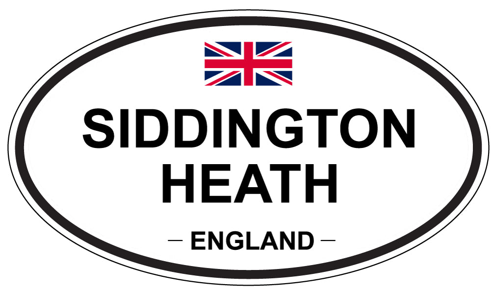 SIDDINGTON HEATH, ENGLAND - Oval Sticker