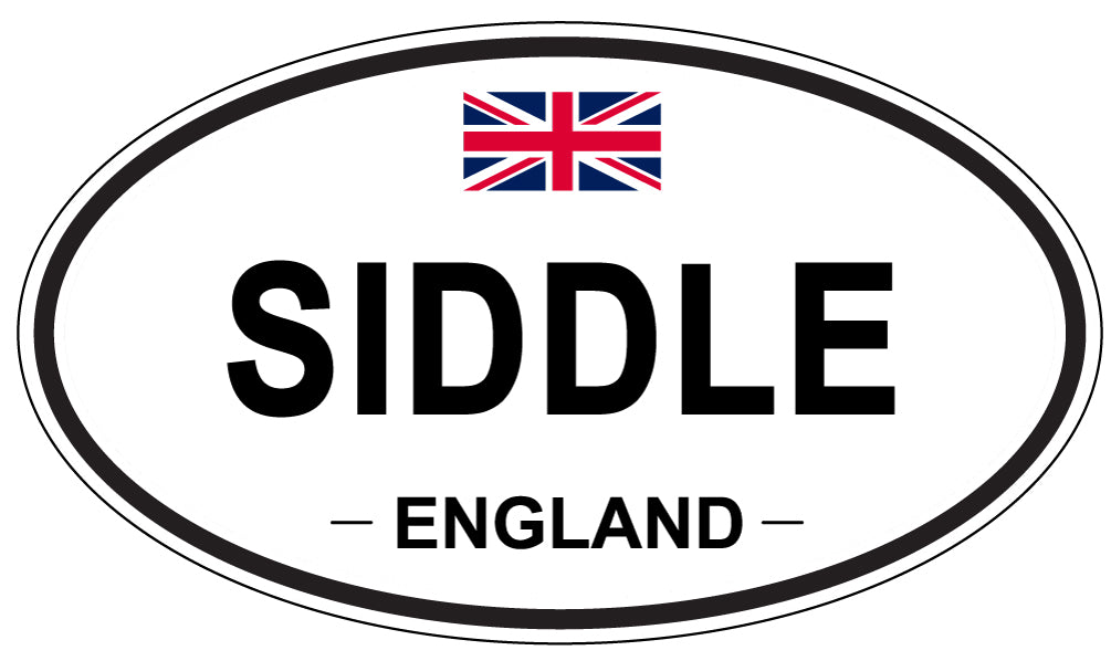 SIDDLE, ENGLAND - Oval Sticker