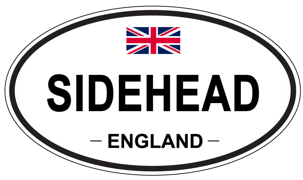 SIDEHEAD, ENGLAND - Oval Sticker