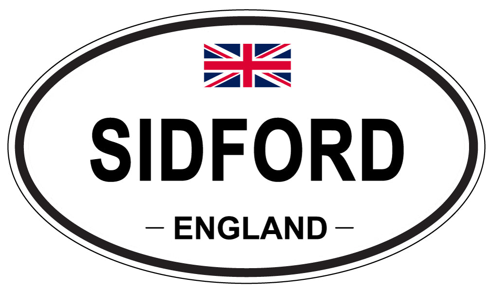 SIDFORD, ENGLAND - Oval Sticker
