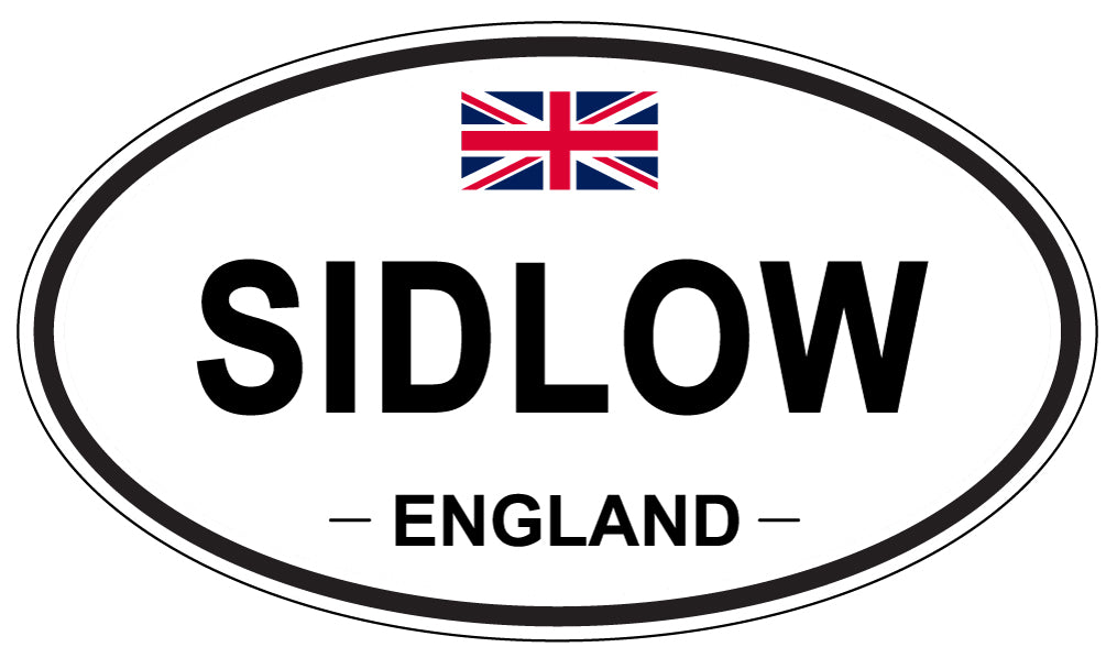 SIDLOW, ENGLAND - Oval Sticker