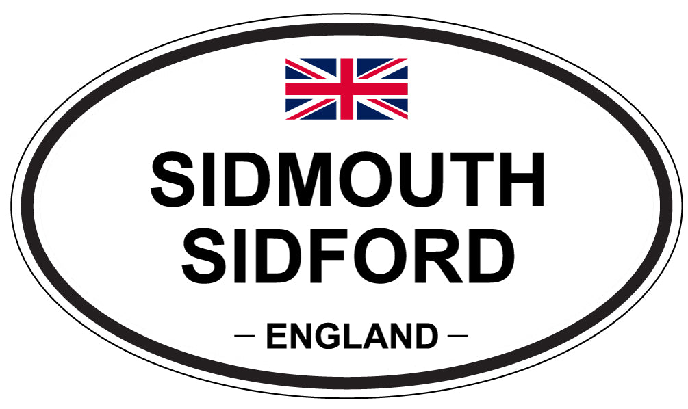 SIDMOUTH SIDFORD, ENGLAND - Oval Sticker