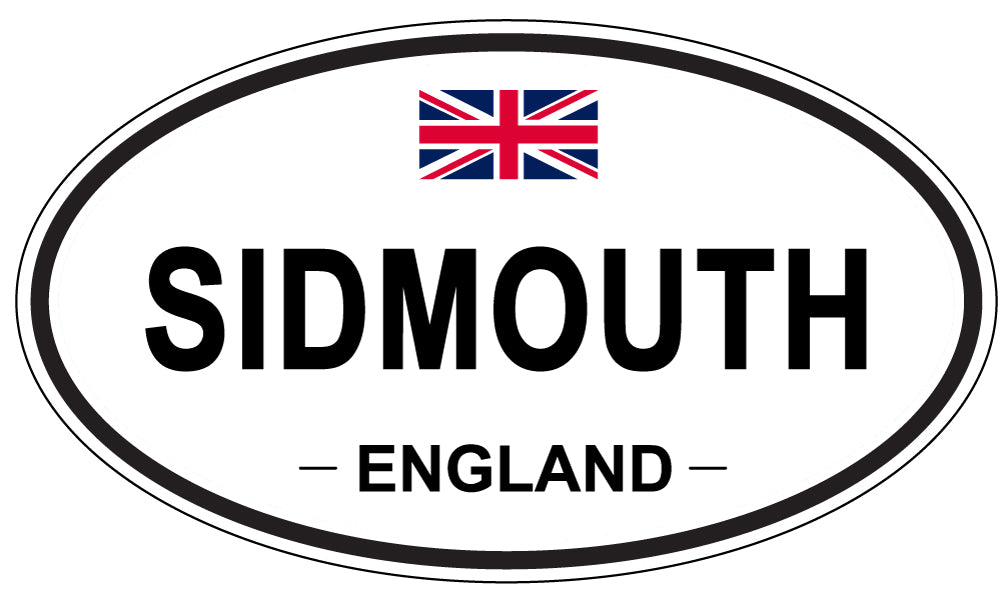 SIDMOUTH, ENGLAND - Oval Sticker