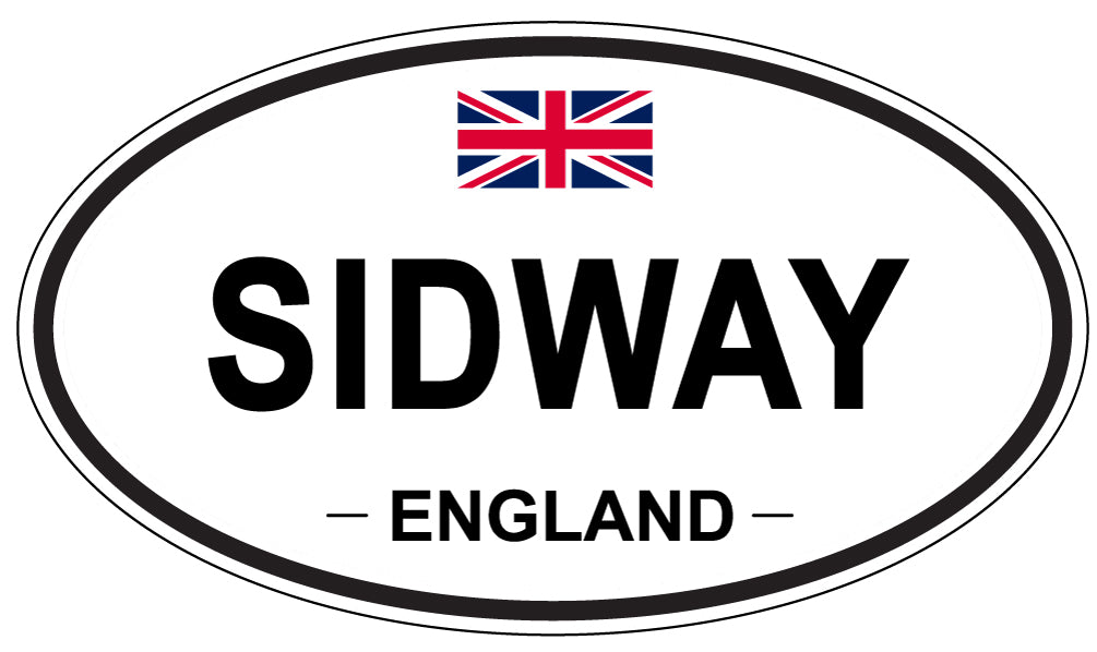 SIDWAY, ENGLAND - Oval Sticker