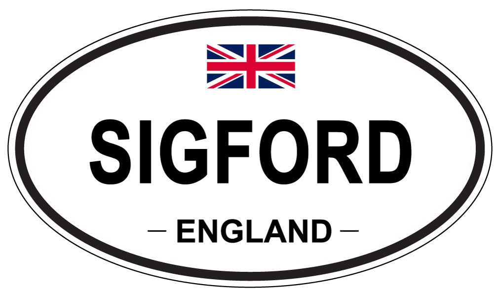SIGFORD, ENGLAND - Oval Sticker