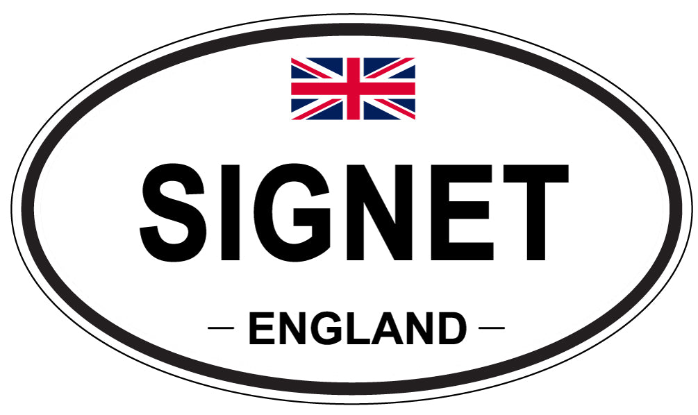 SIGNET, ENGLAND - Oval Sticker