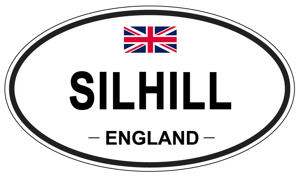 SILHILL, ENGLAND - Oval Sticker