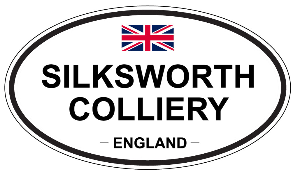 SILKSWORTH COLLIERY, ENGLAND - Oval Sticker