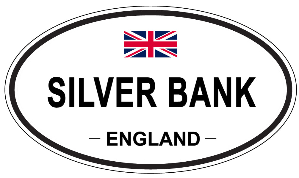 SILVER BANK, ENGLAND - Oval Sticker