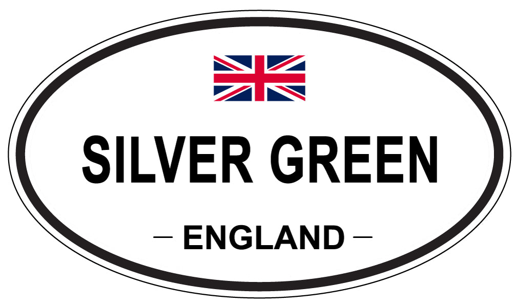 SILVER GREEN, ENGLAND - Oval Sticker