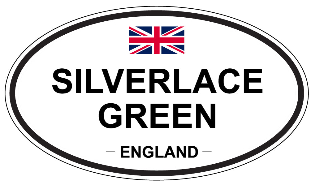 SILVERLACE GREEN, ENGLAND - Oval Sticker