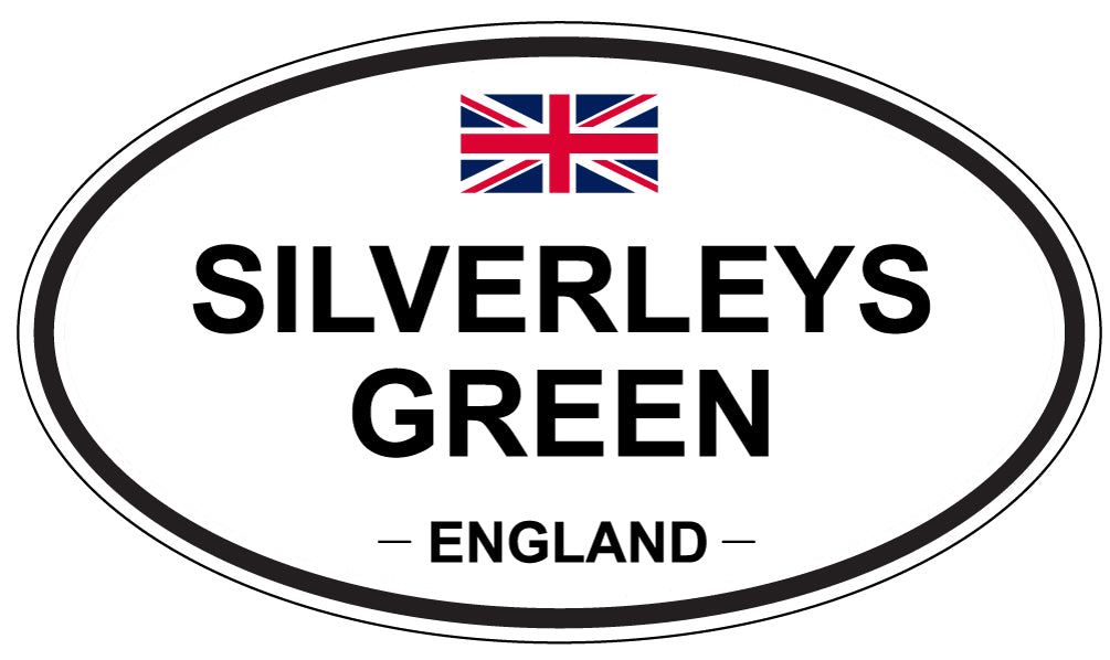 SILVERLEYS GREEN, ENGLAND - Oval Sticker