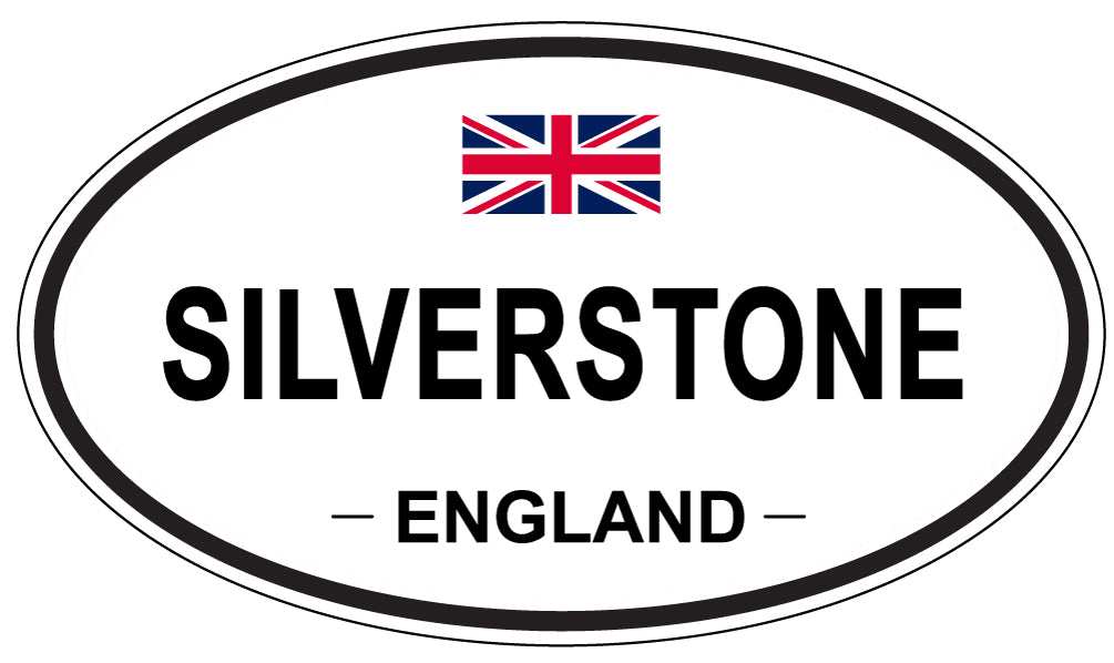 SILVERSTONE, ENGLAND - Oval Sticker