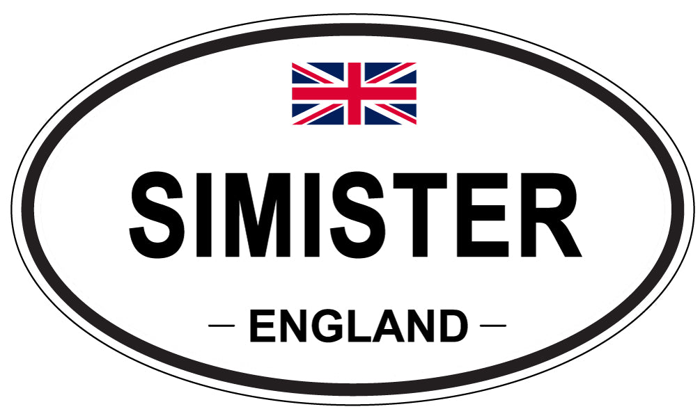 SIMISTER, ENGLAND - Oval Sticker