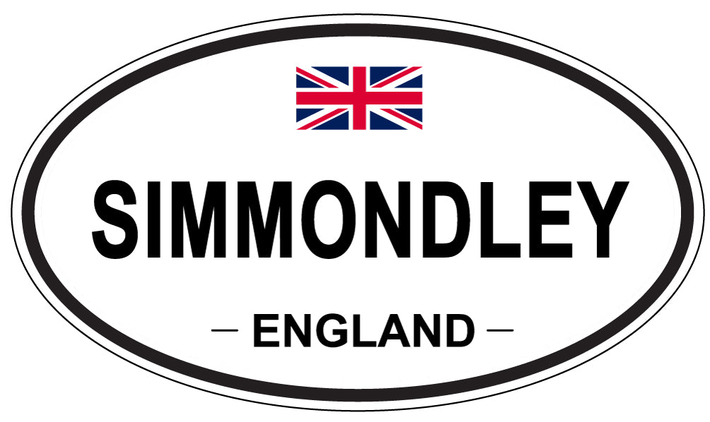 SIMMONDLEY, ENGLAND - Oval Sticker