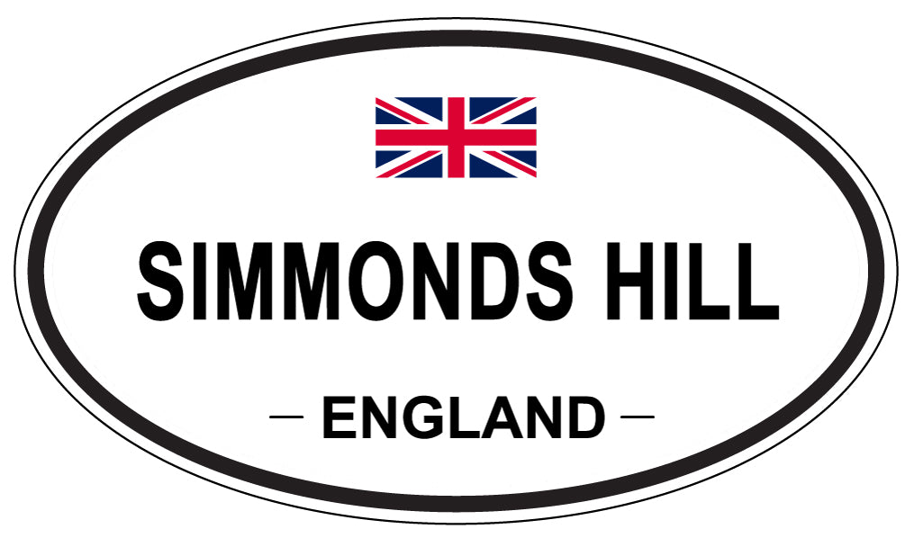 SIMMONDS HILL, ENGLAND - Oval Sticker
