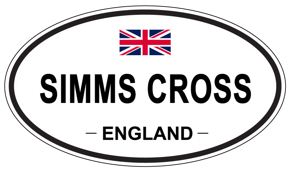SIMMS CROSS, ENGLAND - Oval Sticker