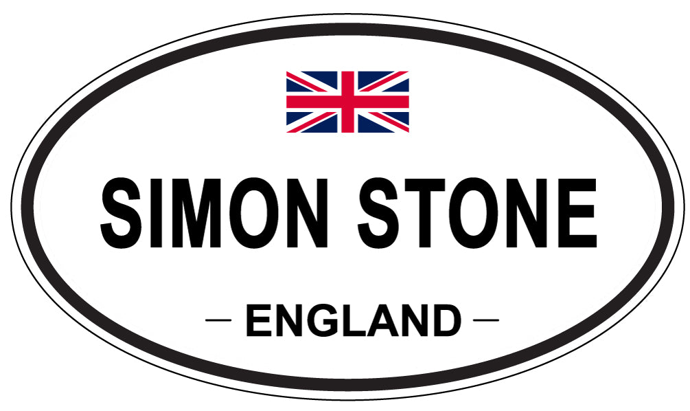 SIMON STONE, ENGLAND - Oval Sticker
