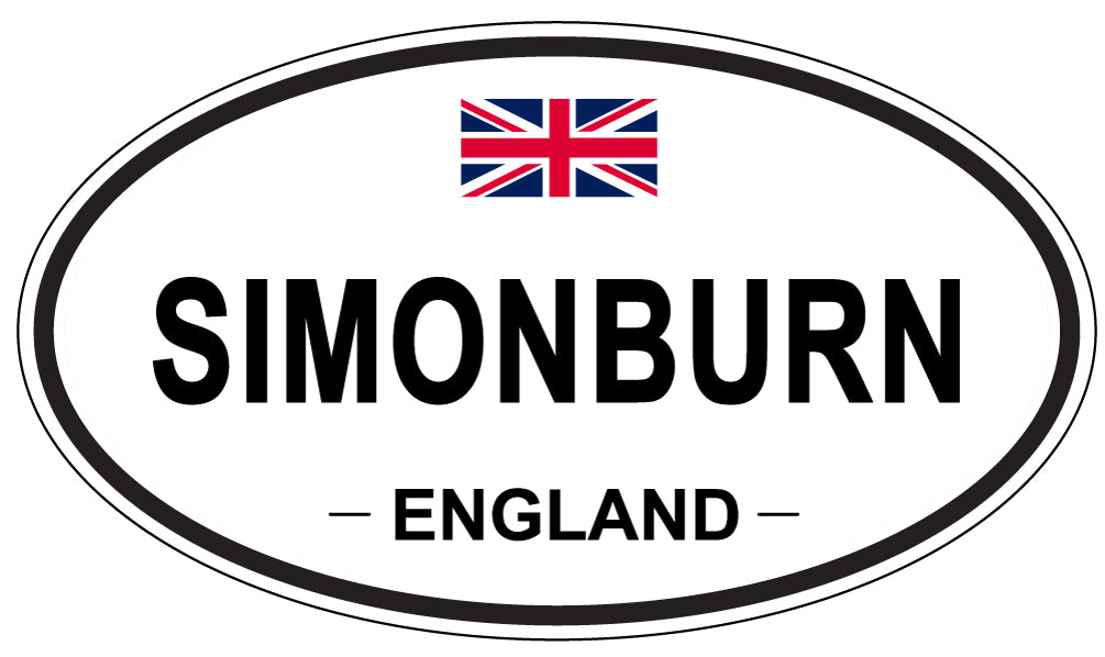 SIMONBURN, ENGLAND - Oval Sticker