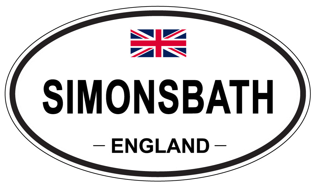 SIMONSBATH, ENGLAND - Oval Sticker
