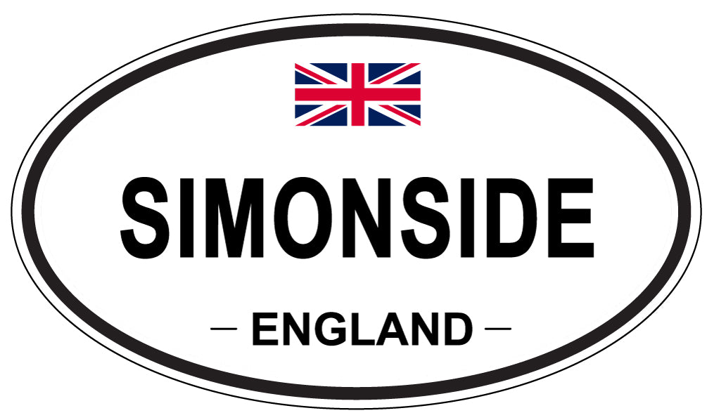 SIMONSIDE, ENGLAND - Oval Sticker
