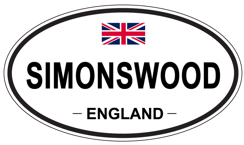 SIMONSWOOD, ENGLAND - Oval Sticker