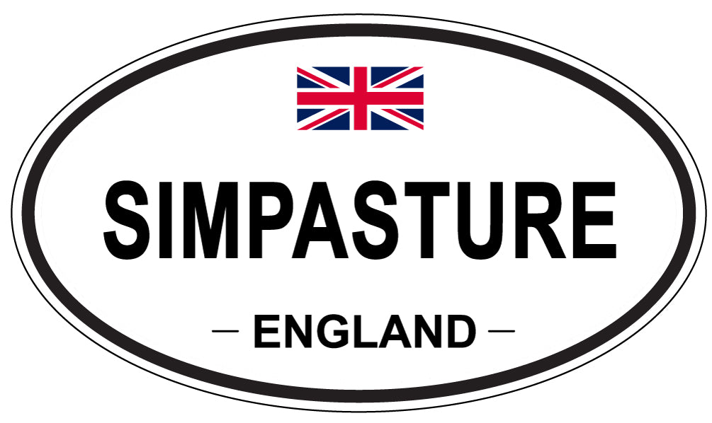 SIMPASTURE, ENGLAND - Oval Sticker