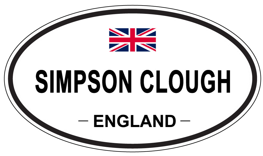 SIMPSON CLOUGH, ENGLAND - Oval Sticker