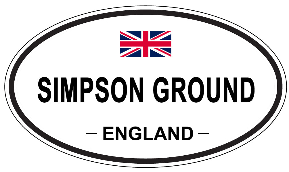 SIMPSON GROUND, ENGLAND - Oval Sticker
