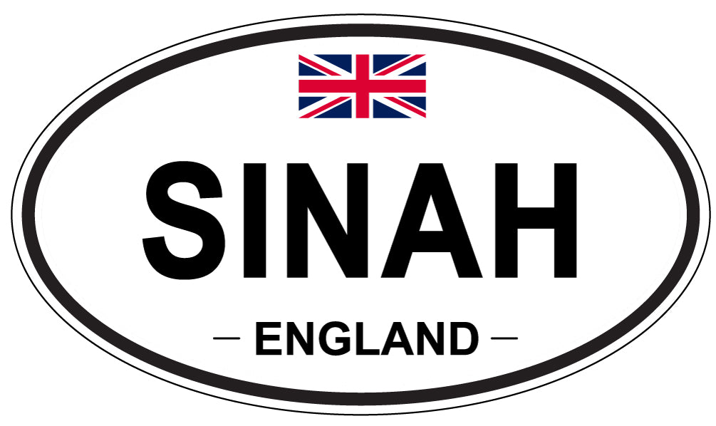 SINAH, ENGLAND - Oval Sticker