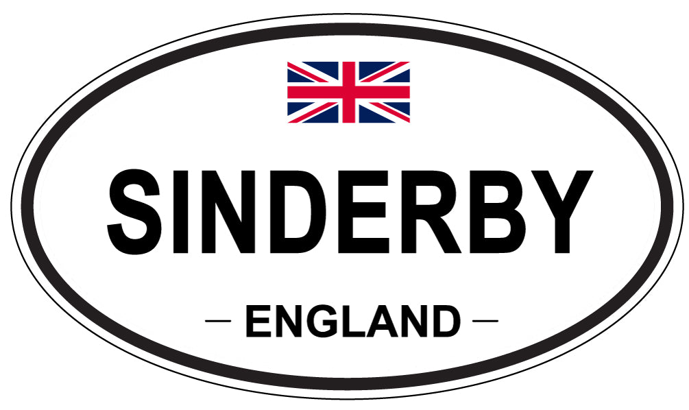 SINDERBY, ENGLAND - Oval Sticker
