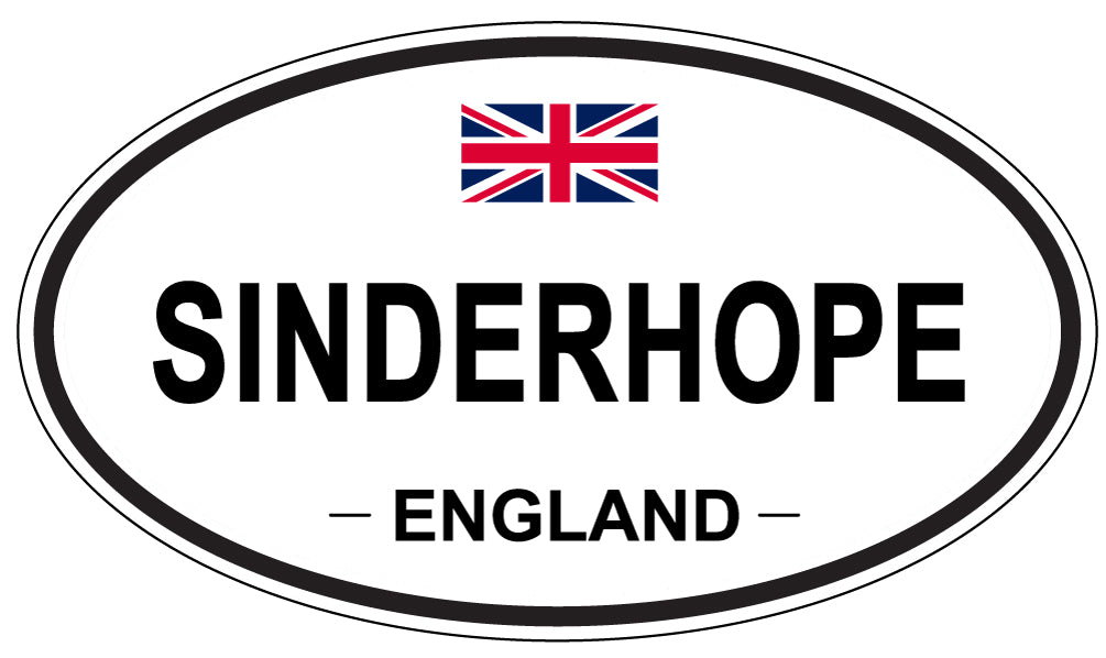SINDERHOPE, ENGLAND - Oval Sticker