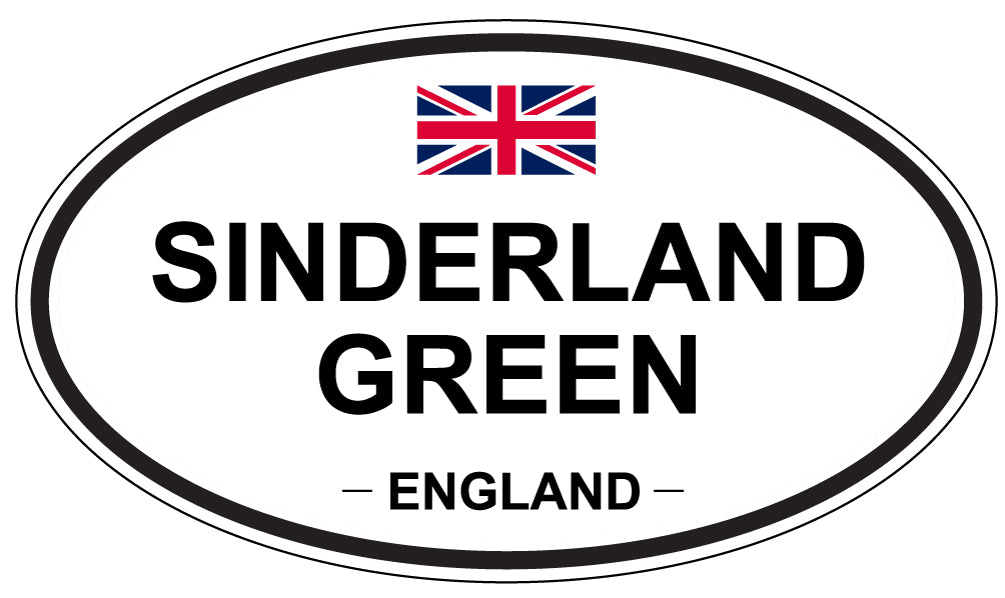 SINDERLAND GREEN, ENGLAND - Oval Sticker