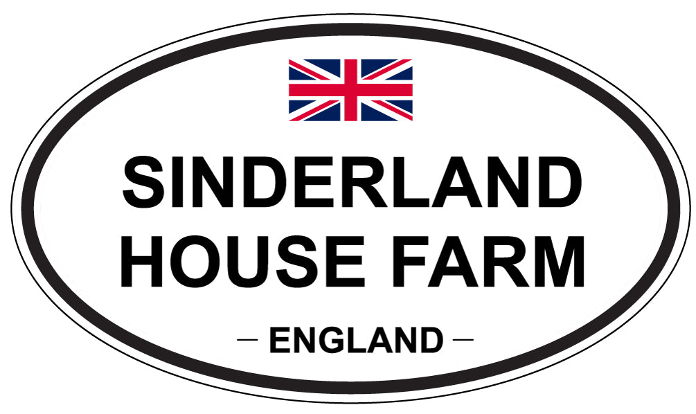 SINDERLAND HOUSE FARM, ENGLAND - Oval Sticker