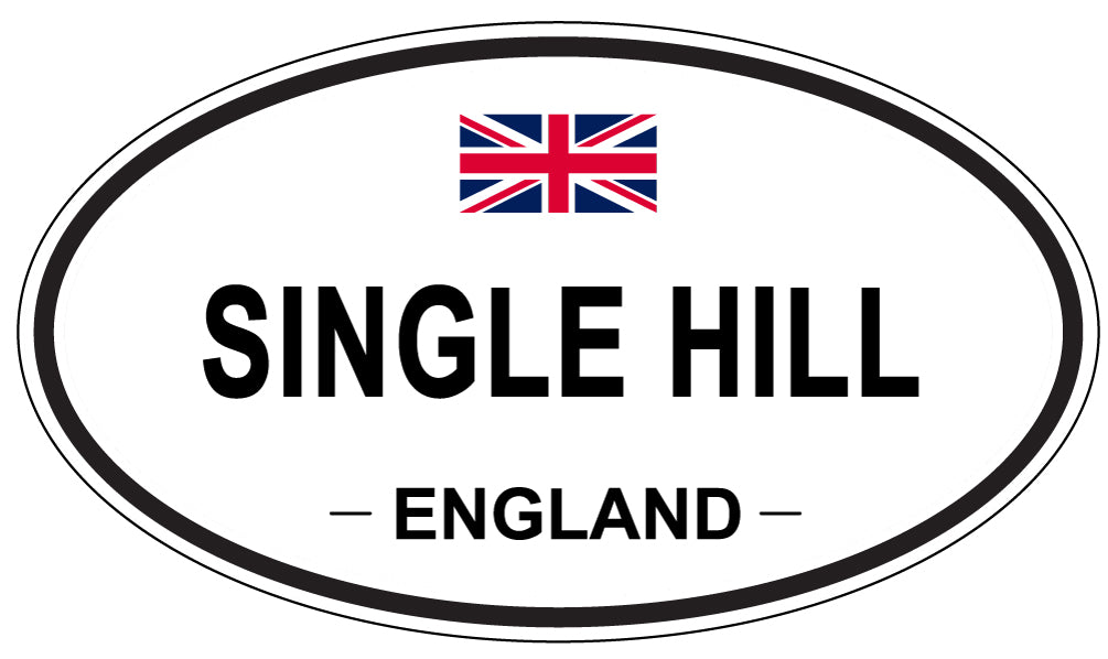 SINGLE HILL, ENGLAND - Oval Sticker