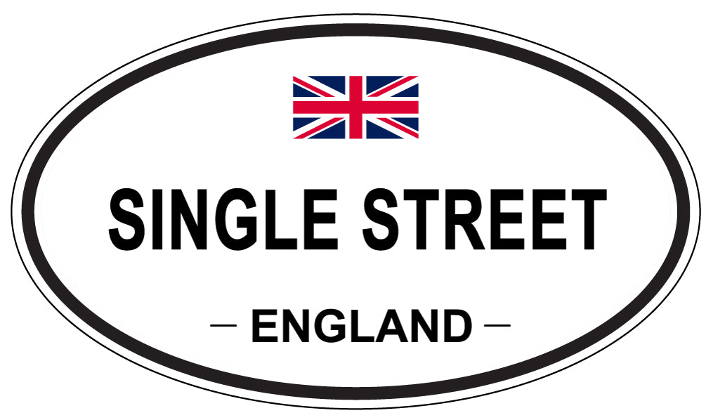 SINGLE STREET, ENGLAND - Oval Sticker