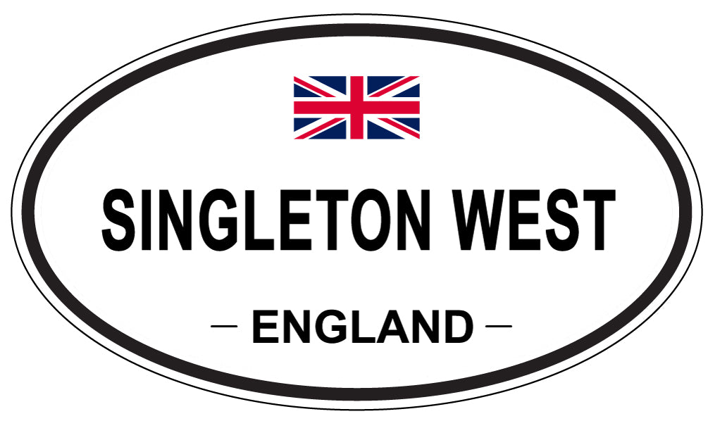 SINGLETON WEST, ENGLAND - Oval Sticker